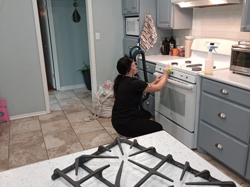 Stove Top Cleaning